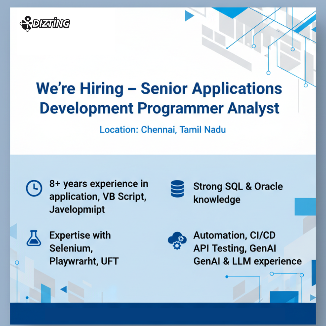 Senior Automation Engineer - Assistant Vice President - Chennai